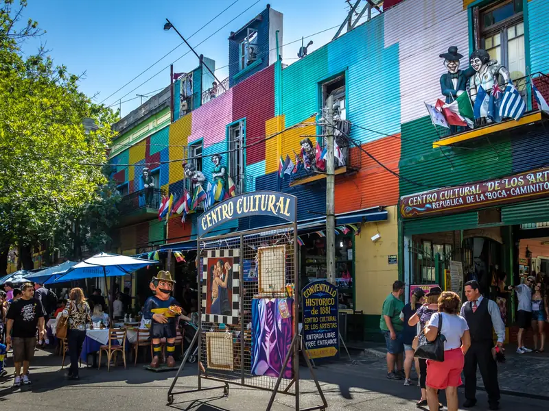 The colourful houses of Caminito, Buenos Aires